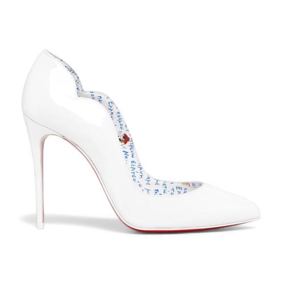 Christian Louboutin Hot Chick 100 Patent Leather Pump White Size 41 - Picture 3 of 12